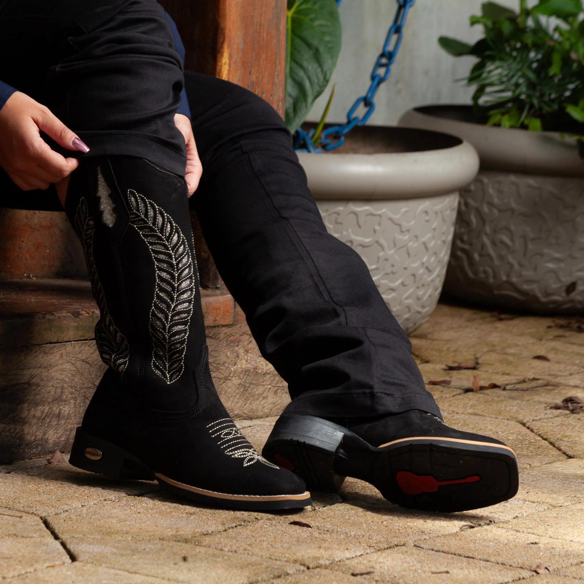 Bota Feminina Texana Glitter Crase Horse