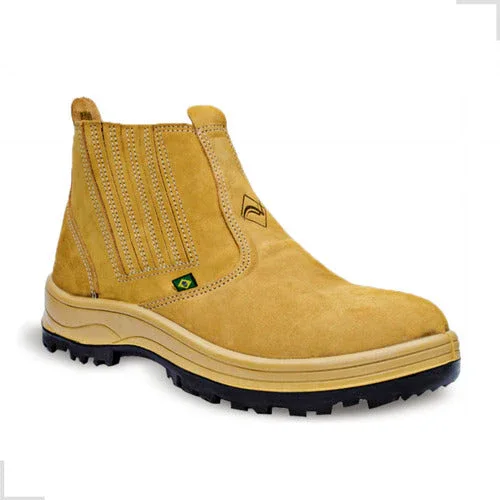 Botina Masculina De Couro Legítimo Flexfort Bota Confortável